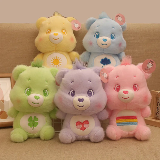 Anime Cartoon Care Bears Plush Toy Creative New Rainbow Bear Plush Doll Backpack Keychain Pendant Accessories Ornament Gifts