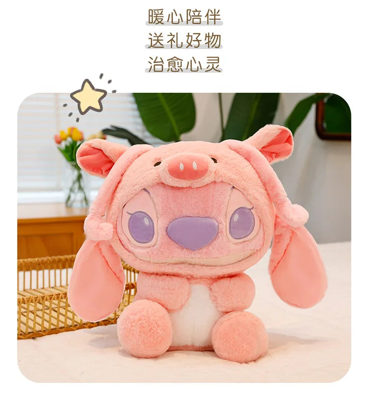 New Giant Size Cartoon Stitch Angel Plush Toy Stitch Panda Doll Gift Children's Sleeping Pillow Christmas Gift