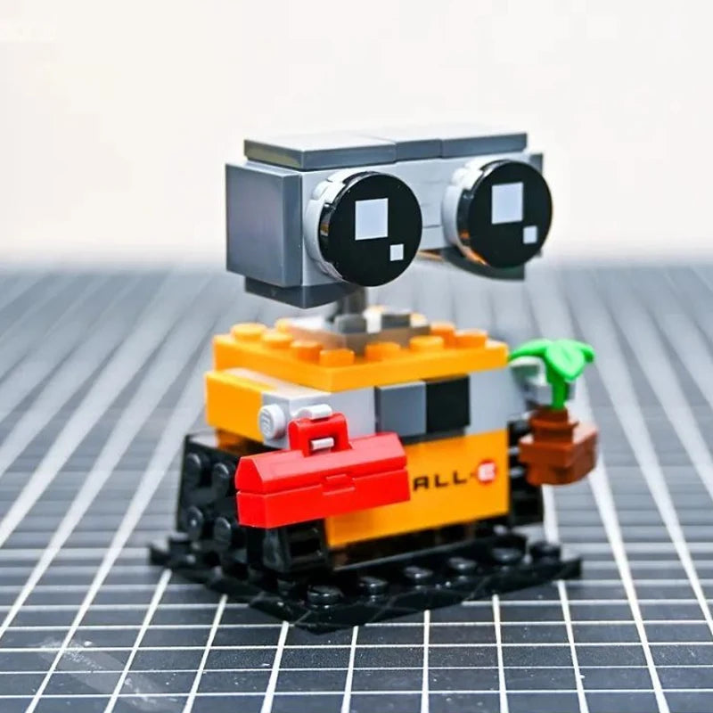 155PCS Series Wall E Cartoon The Robot Eva Blocks Classic Movie Anime Puzzle Assembly Building Block Toy Model Kits For Kid Gift