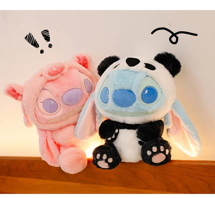 New Giant Size Cartoon Stitch Angel Plush Toy Stitch Panda Doll Gift Children's Sleeping Pillow Christmas Gift
