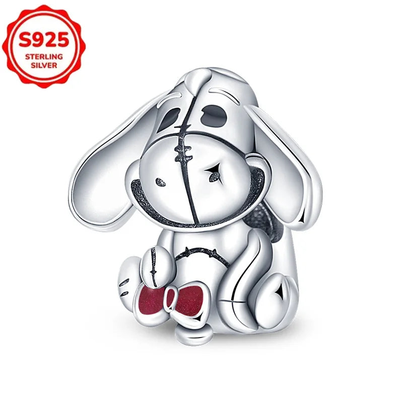 DISNEYS 925 Sterling Silver Halloween Stitch Dumbo Princess Charms Bead For Women Original 925 Bracelet DIY Jewelry Pendant Gift