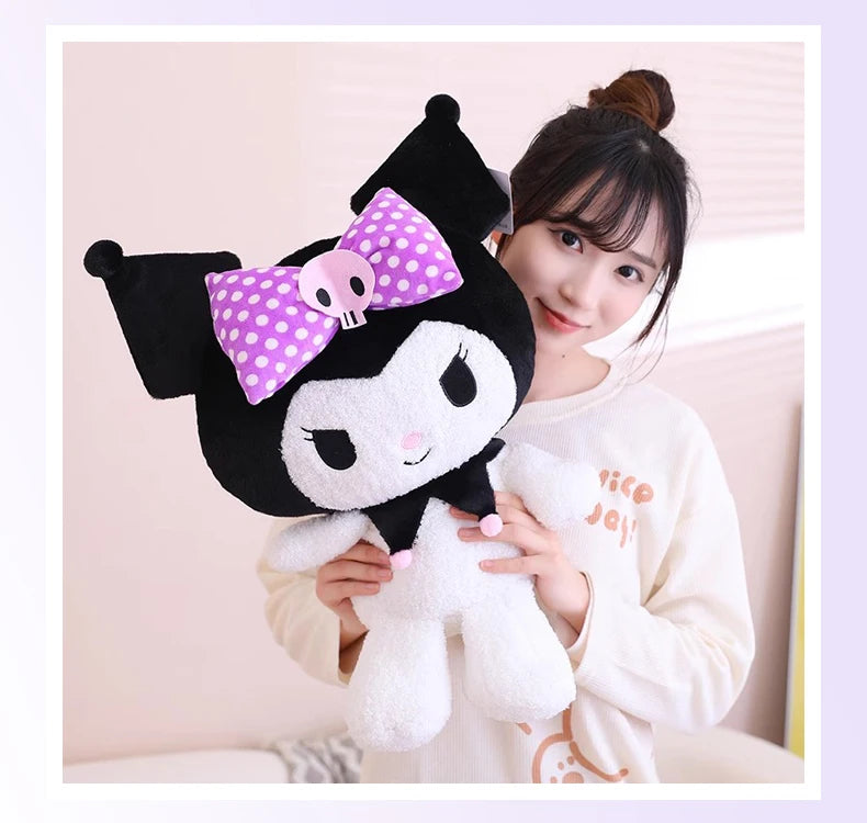 Sanrio Hello Kitty Anime Kuromi Melody Cartoon Cute Plush Stuffed Toys Soft Pillow Plushies Keyring Doll Birthday Gifts For Girl