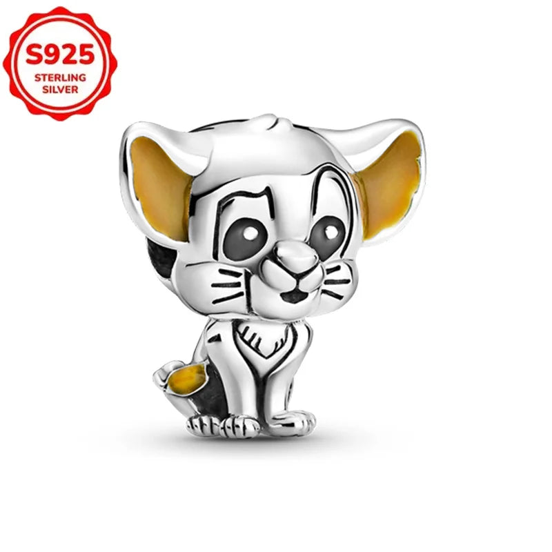 DISNEYS 925 Sterling Silver Halloween Stitch Dumbo Princess Charms Bead For Women Original 925 Bracelet DIY Jewelry Pendant Gift