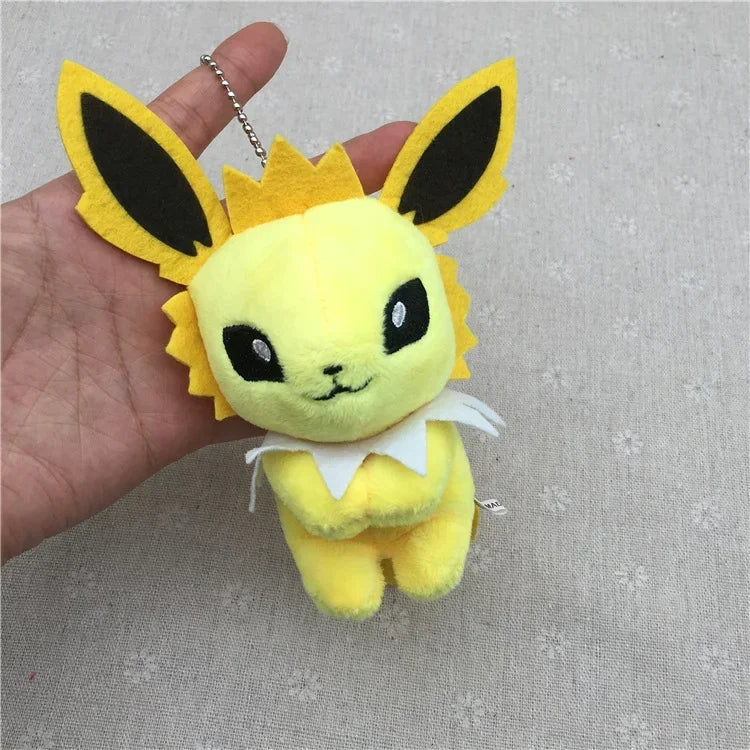 21PCs/set Pokemon Charmander Eevee Plush Doll Pendant Stuffed Bulbasaur Squirtle Pendant Plush Keychain