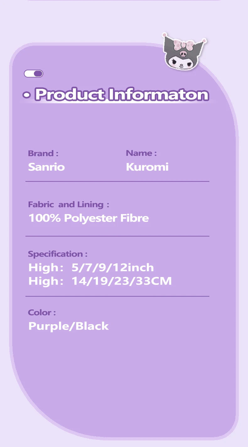 Sanrio Hello Kitty Anime Kuromi Melody Cartoon Cute Plush Stuffed Toys Soft Pillow Plushies Keyring Doll Birthday Gifts For Girl