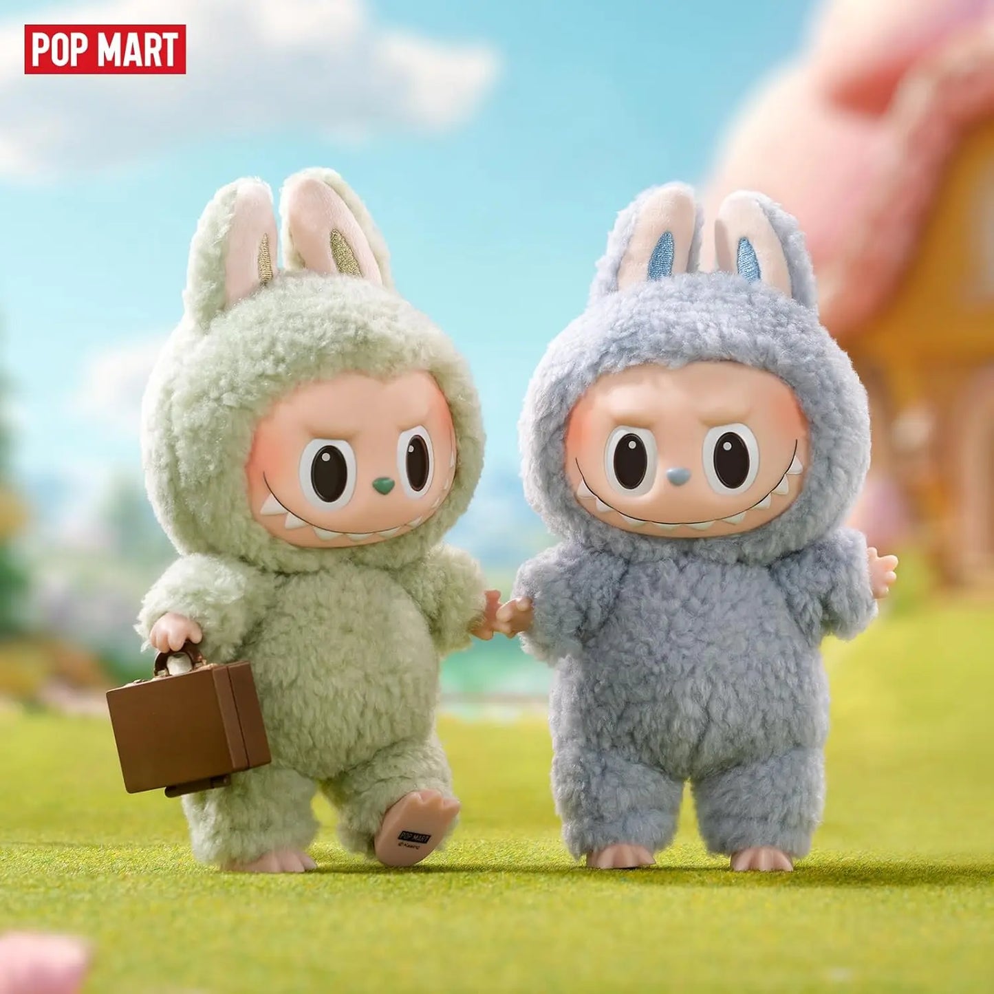 Cute LABUBU Plush Keychain Blind Box from Tasty Macarons Series by POP MART Soft Stuffed Animal Doll for Collectors Random