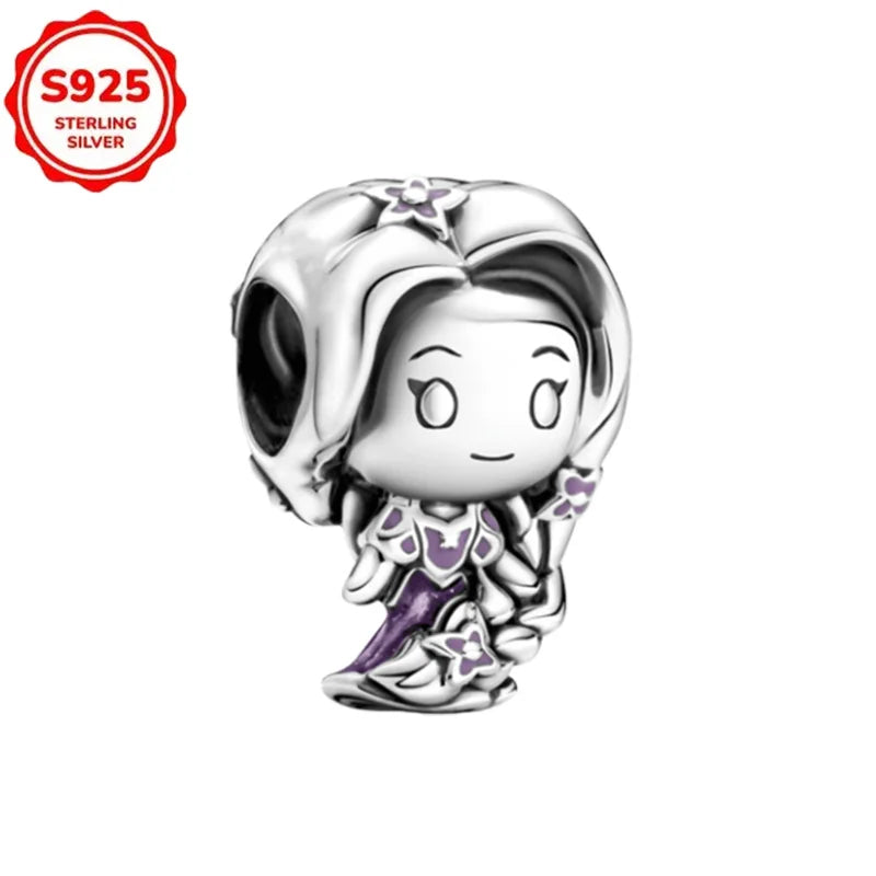 DISNEYS 925 Sterling Silver Halloween Stitch Dumbo Princess Charms Bead For Women Original 925 Bracelet DIY Jewelry Pendant Gift