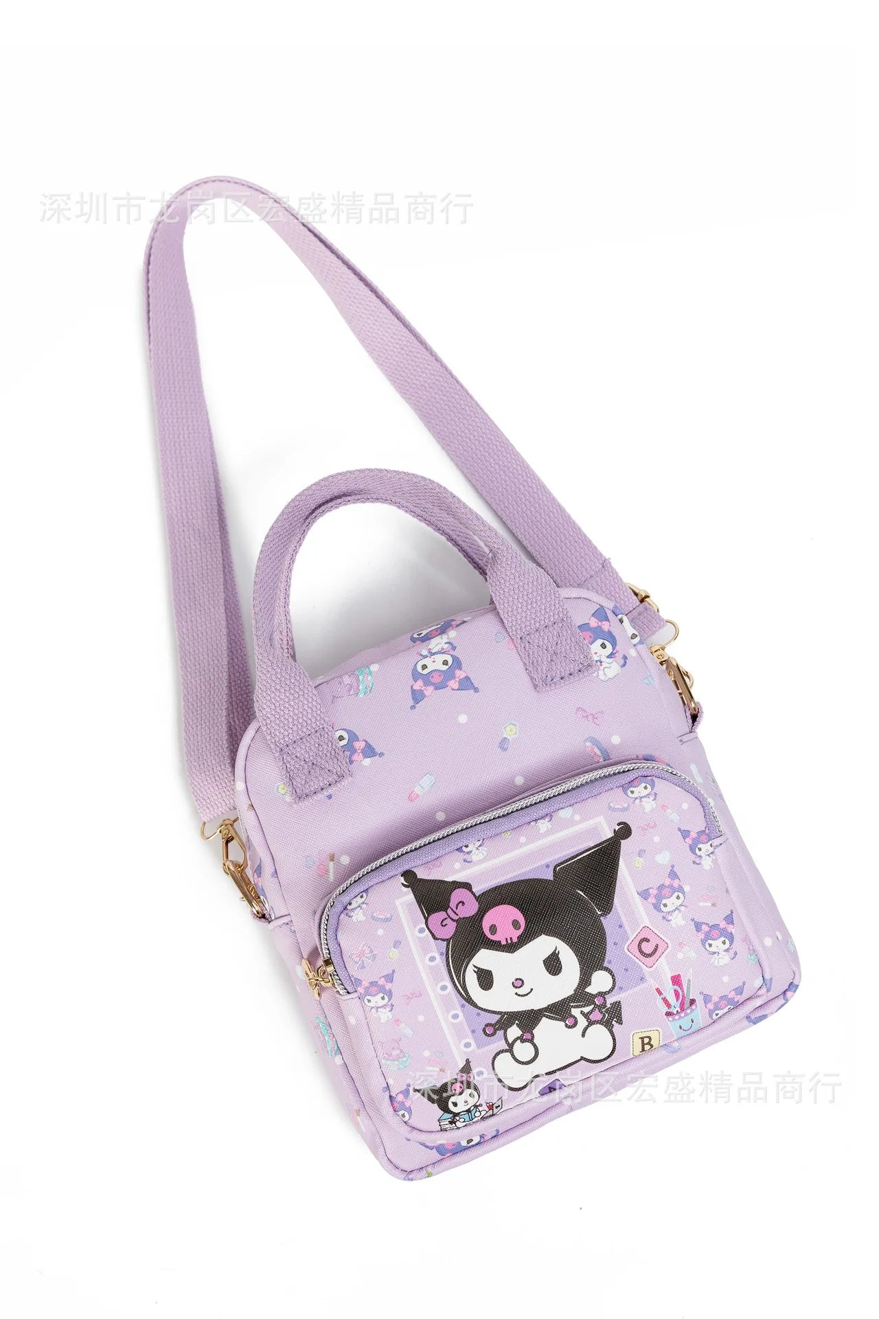 Cute Sanrio Hello Kitty Leather Women's Messenger Bag Cartoon Kuromi Melody Cinnamoroll Versatile Student Shoulder Crossbody bag