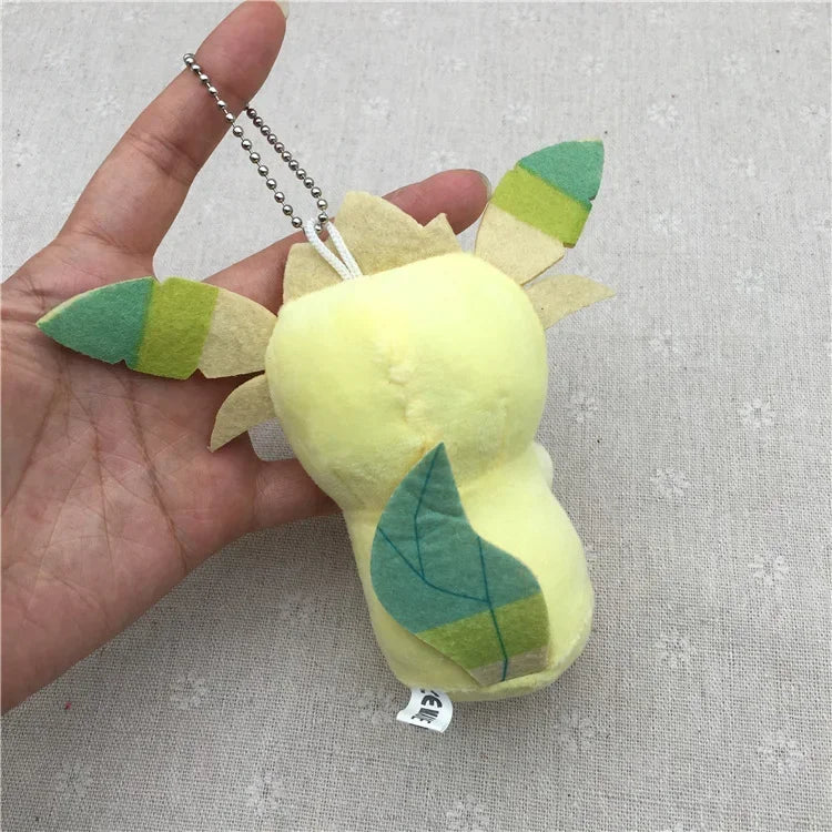 21PCs/set Pokemon Charmander Eevee Plush Doll Pendant Stuffed Bulbasaur Squirtle Pendant Plush Keychain