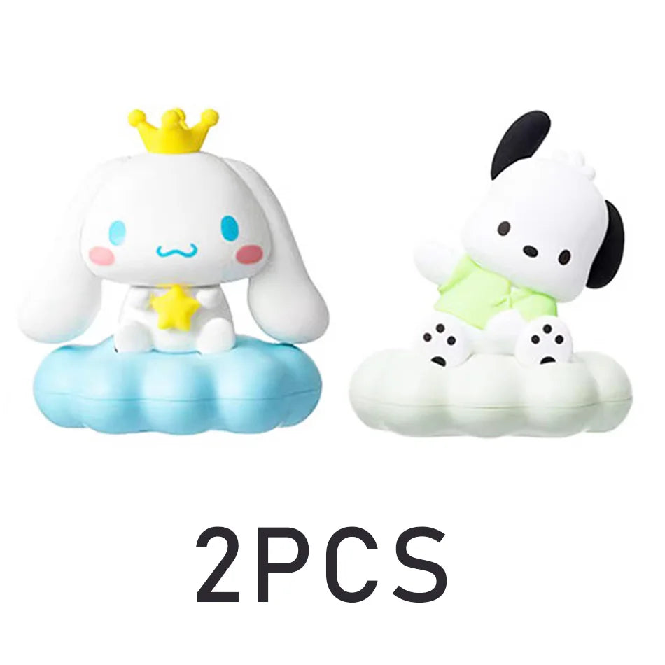 New Japan Style Sanrios Night Light Enamel Cloud Cartoon Kuromi Cinnamoroll Pochacco Small Table Light Illuminating Decoration