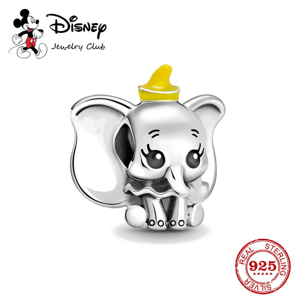 New 925 Sterling Silver Miniso Mickey Minnie Vinnie Charm of ley 925 Chain Beaded Fit Original Bracelet Bangle DIY Lady Jewelry