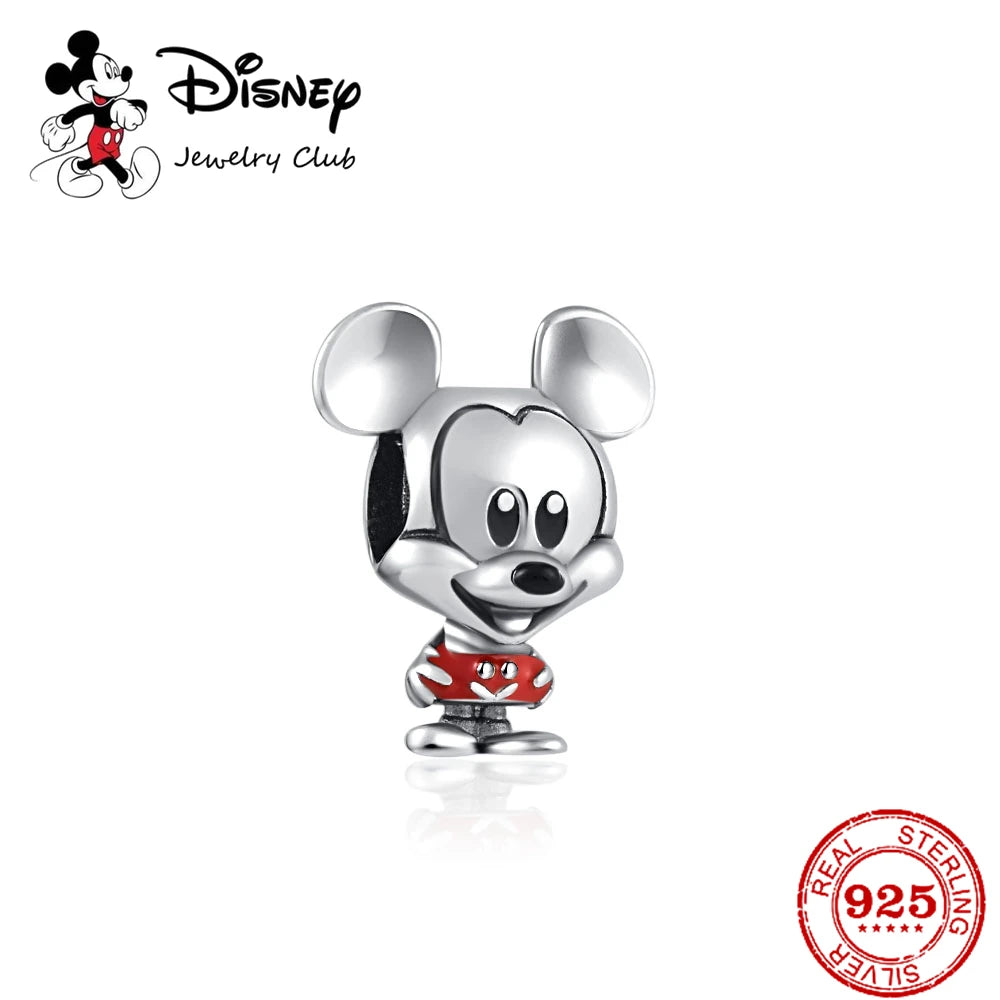 New 925 Sterling Silver Miniso Mickey Minnie Vinnie Charm of ley 925 Chain Beaded Fit Original Bracelet Bangle DIY Lady Jewelry