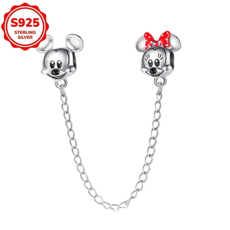 DISNEYS 925 Sterling Silver Halloween Stitch Dumbo Princess Charms Bead For Women Original 925 Bracelet DIY Jewelry Pendant Gift