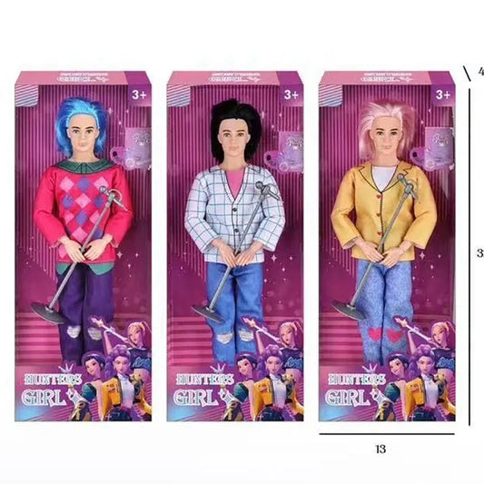 Kpop Demon Hunter anime cartoon Sabi boy villain boy group action doll toys for girls Christmas gift collection