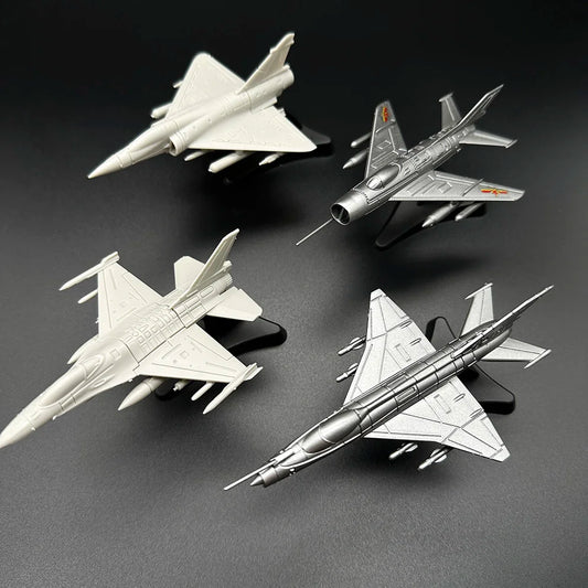 4D Assembled Fighter Model F16 Jet J-6 Simulation Model Phantom Combat Aircraft 1/144 Toy