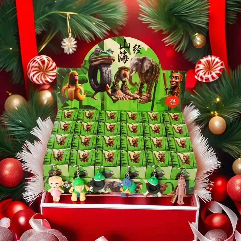 24PCS Fun Italian Brainrot Blind Box Toy Tungtungtung Sahur Tralarero Tralala Game Mini Model Blind Box Birthday Gift Toys