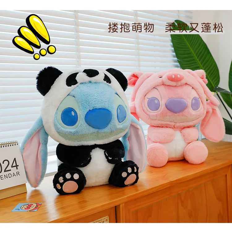 New Giant Size Cartoon Stitch Angel Plush Toy Stitch Panda Doll Gift Children's Sleeping Pillow Christmas Gift