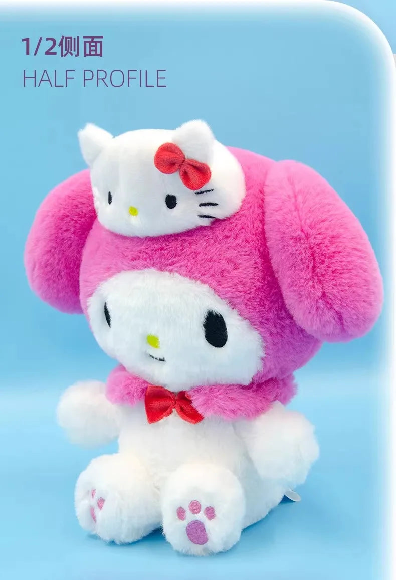 Sanrio Hello Kitty Anime Kuromi Melody Cartoon Cute Plush Stuffed Toys Soft Pillow Plushies Keyring Doll Birthday Gifts For Girl