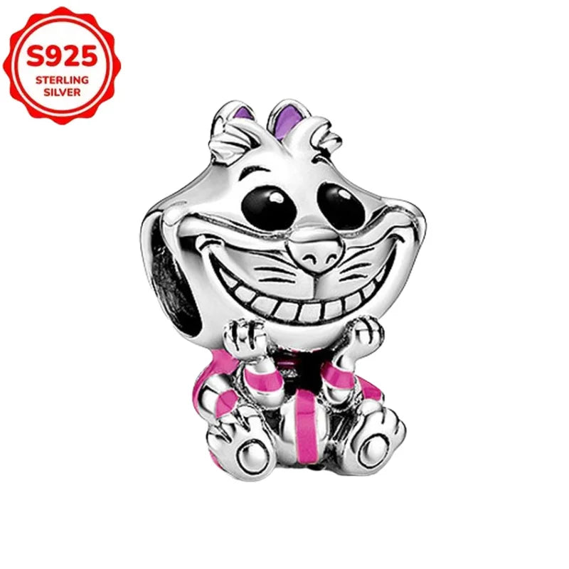 DISNEYS 925 Sterling Silver Halloween Stitch Dumbo Princess Charms Bead For Women Original 925 Bracelet DIY Jewelry Pendant Gift