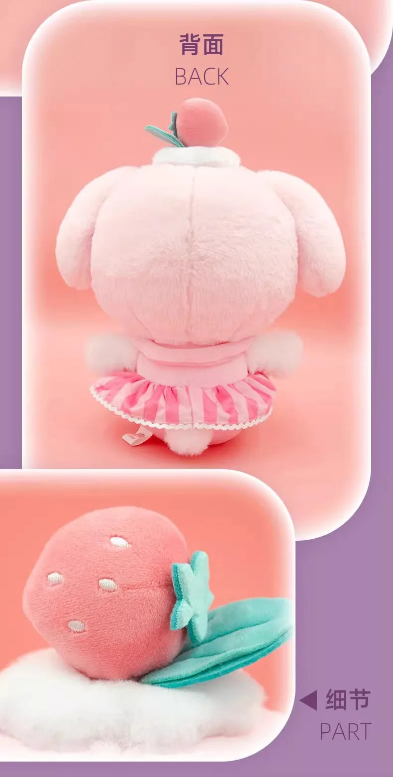 Sanrio Hello Kitty Anime Kuromi Melody Cartoon Cute Plush Stuffed Toys Soft Pillow Plushies Keyring Doll Birthday Gifts For Girl