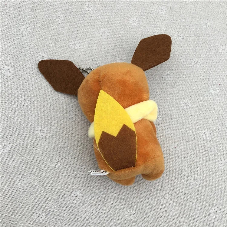 21PCs/set Pokemon Charmander Eevee Plush Doll Pendant Stuffed Bulbasaur Squirtle Pendant Plush Keychain