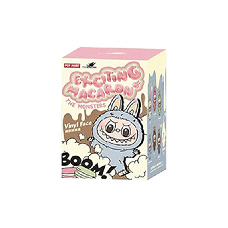 Cute LABUBU Plush Keychain Blind Box from Tasty Macarons Series by POP MART Soft Stuffed Animal Doll for Collectors Random