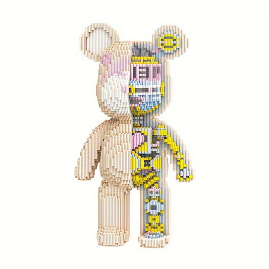 7220pcs DIY Middle Model Building Blocks, Assembly Puzzle Mechanical Bear Toy For Adult, Creative Decoration Christmas Halloween Gift