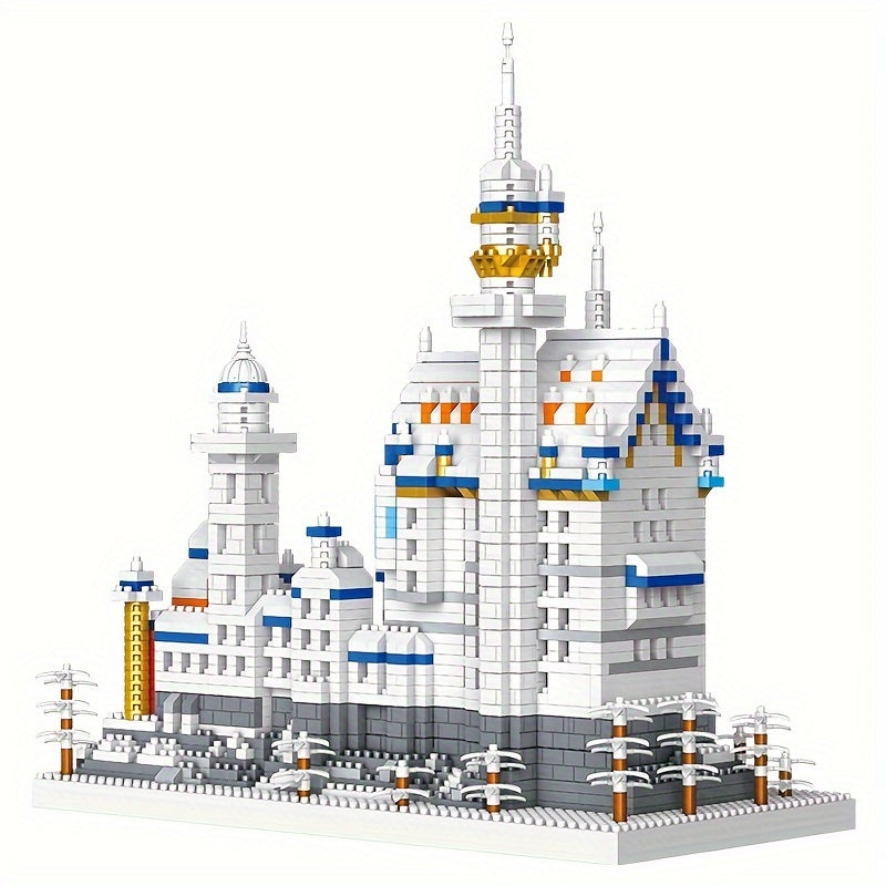 2790pcs Miniature Building Blocks Of World Famous Landmarks, Swan Lake Castle, A World Landscape Architectural Model, Assembly Toy, Gift, Decorative Ornament Christmas Halloween Gift