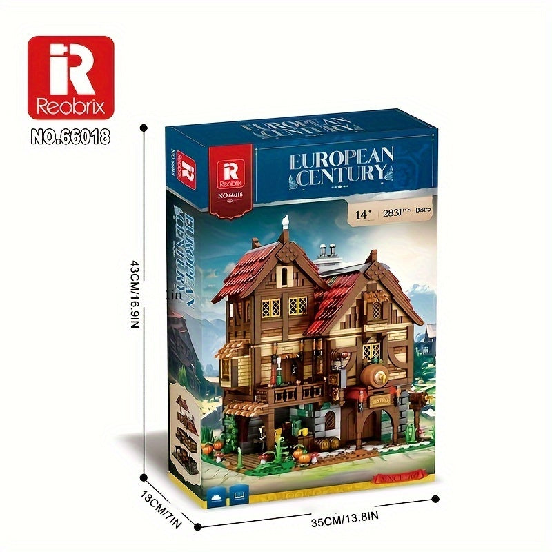 Retro Tavern Building Blocks - DIY Creative Educational Assembly Toys for Family Festival, Decorations, and Holiday Gifts - Perfect for Thanksgiving Day and Christmas Celebrations